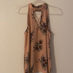 Dusty Rose Floral Top